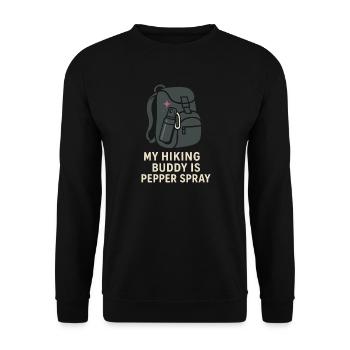 Sentier d’autonomisation des randonneurs solo pour femmes - Sweat-shirt Unisexe - noir - Devant - Alina (178cm) & Michal (187cm)