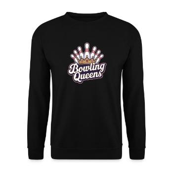 Bowling Queens Crown Skittles Team Women's League - Unisex Sweatshirt - black - Front - Alina (178cm) & Michal (187cm)