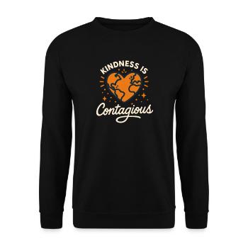 Anti-mobbing-freundlichkeit, Stehen Sie - Unisex Pullover - Schwarz - Vorne - Alina (178cm) & Michal (187cm)