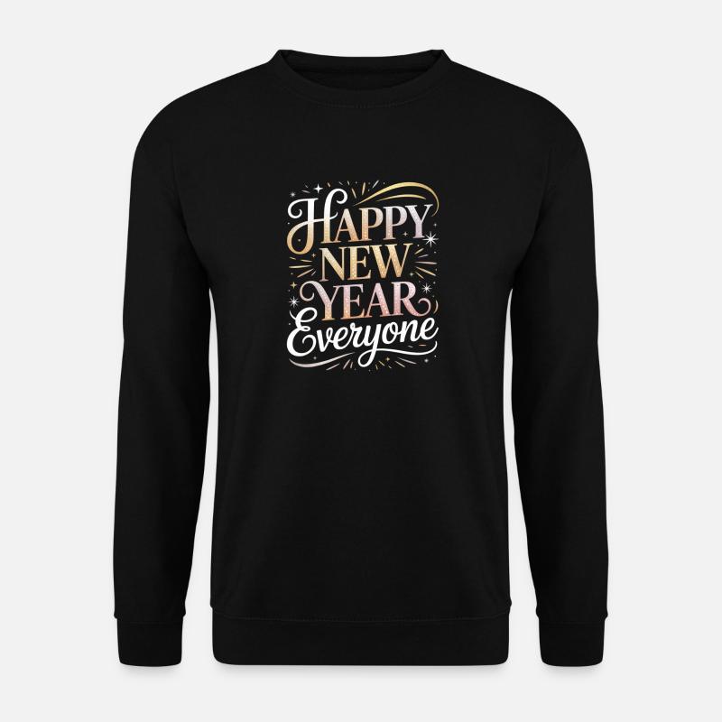 Frohes neues Jahr, alle Glitzern - Unisex Pullover - Schwarz