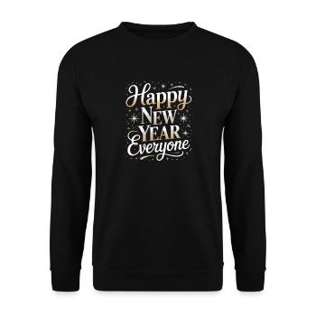 Funkelndes Neujahr - Unisex Pullover - Schwarz - Vorne - Alina (178cm) & Michal (187cm)