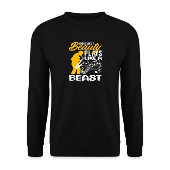 On dirait une beauté jouant du saxophone - Sweat-shirt Unisexe - noir - Devant - Alina (178cm) & Michal (187cm)