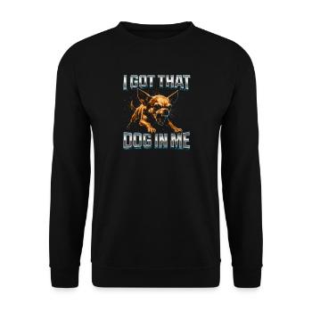 Chihuahua dit de l’humour Une idée de cadeau drôle - Sweat-shirt Unisexe - noir - Devant - Alina (178cm) & Michal (187cm)