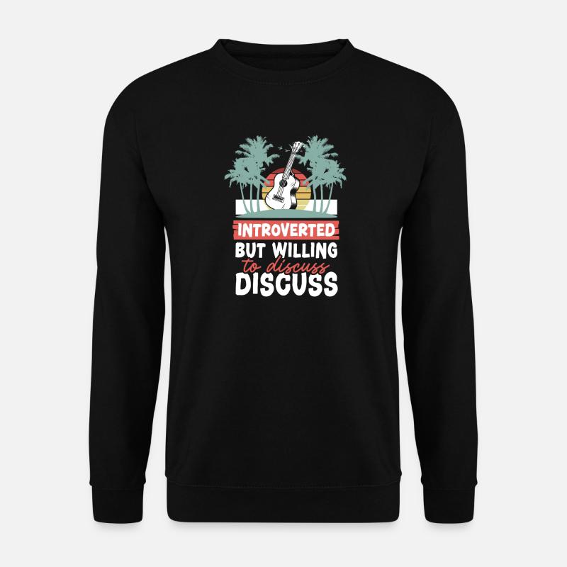 Hawaiian Ukulele Uke Introverted - Unisex Sweatshirt - black