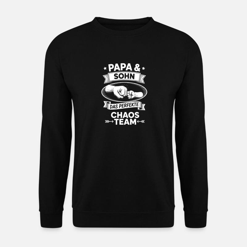 Vater Sohn Chaos Team - Unisex Pullover - Schwarz