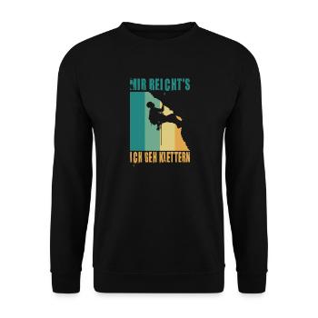 Bouldering Gifts Climbing Climber Boulderer - Unisex Sweatshirt - black - Front - Alina (178cm) & Michal (187cm)