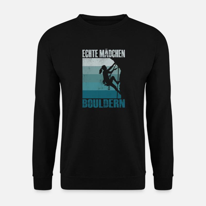 Bouldern Geschenke Klettern Kletterer Boulderer - Unisex Pullover - Schwarz