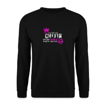 Le patron dit résoudre des problèmes - Sweat-shirt Unisexe - noir - Devant - Alina (178cm) & Michal (187cm)