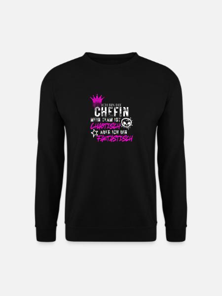 Chefin chaotisches Team fantastisch Spruch - Unisex Sweatshirt - black