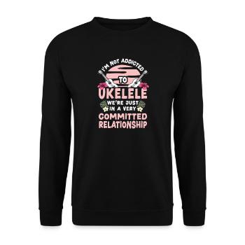 Ukulélé hawaïen Ukulélé Je ne suis pas - Sweat-shirt Unisexe - noir - Devant - Alina (178cm) & Michal (187cm)