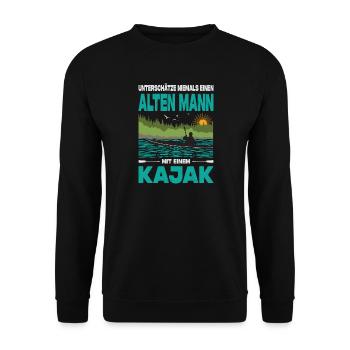 Kayakiste offre des tenues de kayak pour les sports nautiques - Sweat-shirt Unisexe - noir - Devant - Alina (178cm) & Michal (187cm)