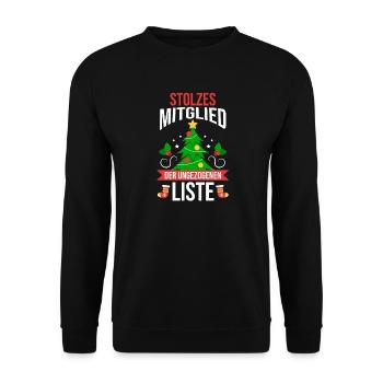Santa Claus Christmas Time Naughty Christmas - Unisex Sweatshirt - black - Front - Alina (178cm) & Michal (187cm)