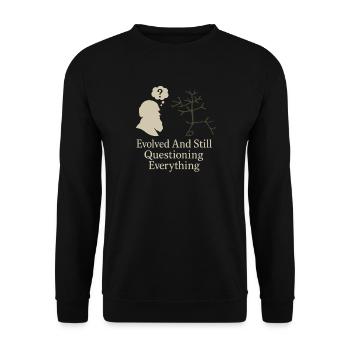 Charles Darwin Gift Natural - Unisex Sweatshirt - black - Front - Alina (178cm) & Michal (187cm)