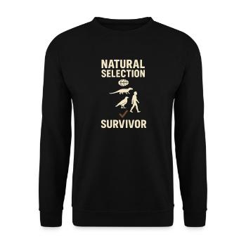 Charles Darwin Geschenk Natürliche - Unisex Pullover - Schwarz - Vorne - Alina (178cm) & Michal (187cm)