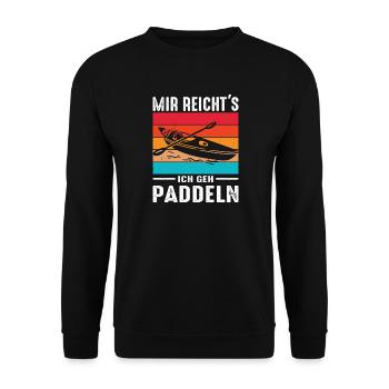 Kayaker Gifts Kayak Water Sports Outfits - Unisex Sweatshirt - black - Front - Alina (178cm) & Michal (187cm)