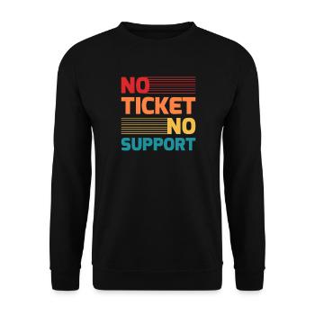Sans ticket, sans support Administrateur de la ligne informatique Hotline Nerd - Sweat-shirt Unisexe - noir - Devant - Alina (178cm) & Michal (187cm)