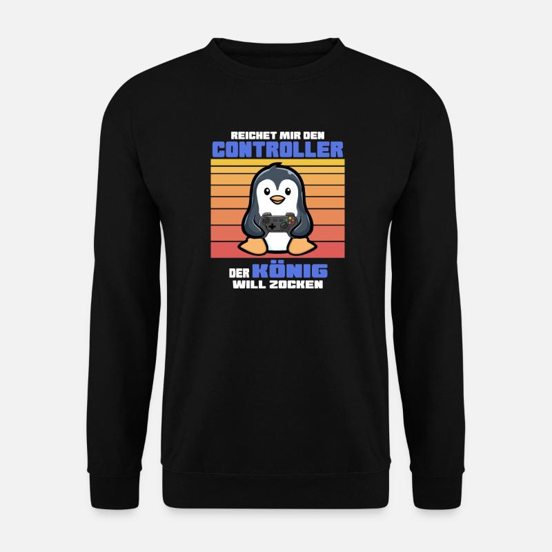 König am gamen - Unisex Pullover - Schwarz
