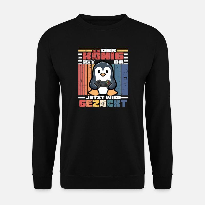 könig will zocken - Unisex Pullover - Schwarz