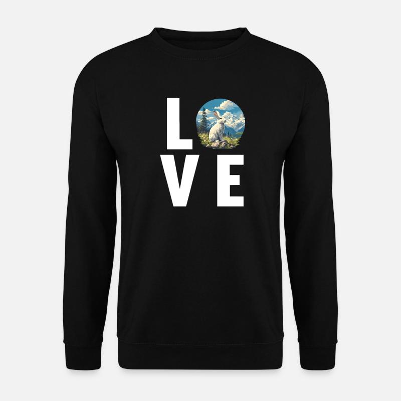 Hasen Hase - Unisex Pullover - Schwarz