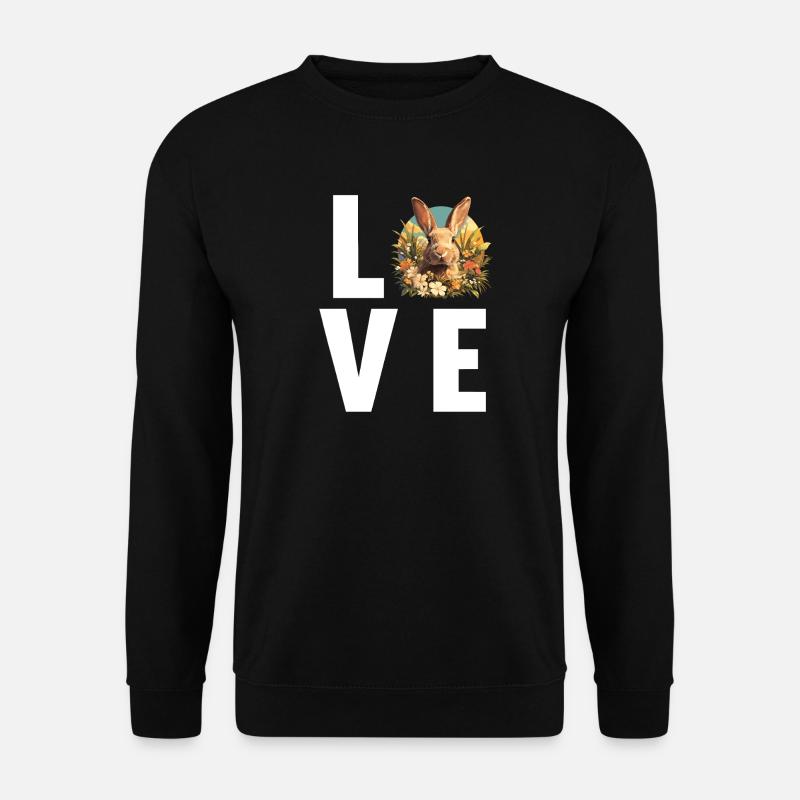 Hasen Hase - Unisex Pullover - Schwarz