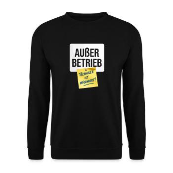 Technicien hors service informe le bureau des paresseux - Sweat-shirt Unisexe - noir - Devant - Alina (178cm) & Michal (187cm)
