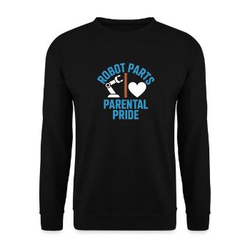 Roboterteam-elterngeschenk - Unisex Pullover - Schwarz - Vorne - Alina (178cm) & Michal (187cm)