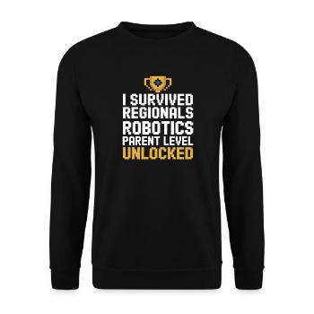 Roboterteam-elterngeschenk - Unisex Pullover - Schwarz - Vorne - Alina (178cm) & Michal (187cm)