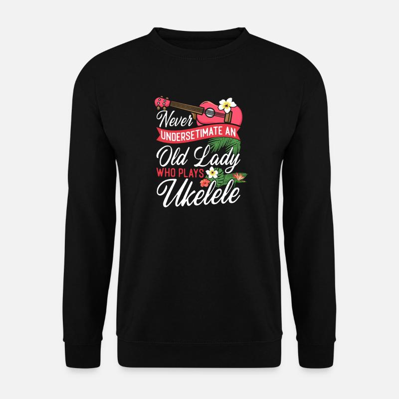 Hawaiian Ukulele Uke Grandma - Unisex Pullover - Schwarz