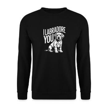 I Labrador You - Unisex Sweatshirt - black - Front - Alina (178cm) & Michal (187cm)