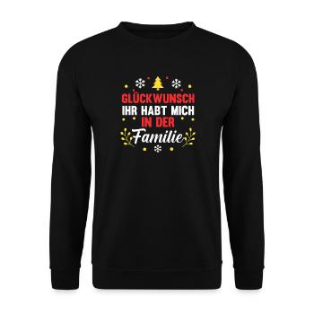 Noël du Père Noël - Sweat-shirt Unisexe - noir - Devant - Alina (178cm) & Michal (187cm)