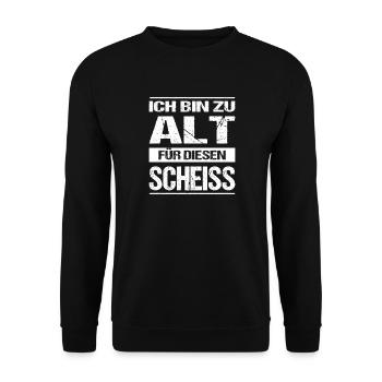 Joggen Geschenk Jogger Laufsport Sport Fitness - Unisex Pullover - Schwarz - Vorne - Alina (178cm) & Michal (187cm)