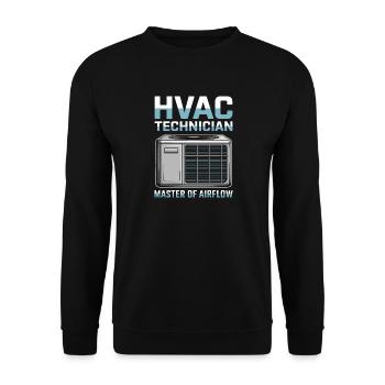 HVAC Technician Cooling Technology Gift Men Professionals - Unisex Sweatshirt - black - Front - Alina (178cm) & Michal (187cm)