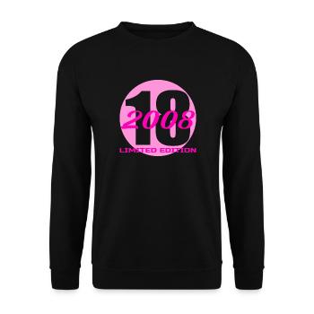18. Geburtstag Limited Edition 2008 Jahrgang 2008 - Unisex Pullover - Schwarz - Vorne - Alina (178cm) & Michal (187cm)