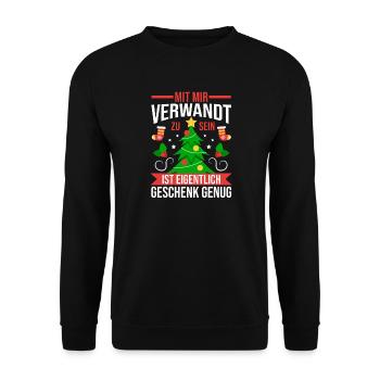 Noël du Père Noël - Sweat-shirt Unisexe - noir - Devant - Alina (178cm) & Michal (187cm)