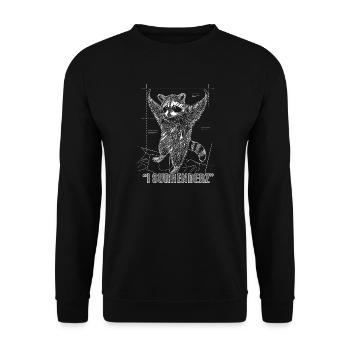 Raccoon Meme - Unisex Sweatshirt - black - Front - Alina (178cm) & Michal (187cm)