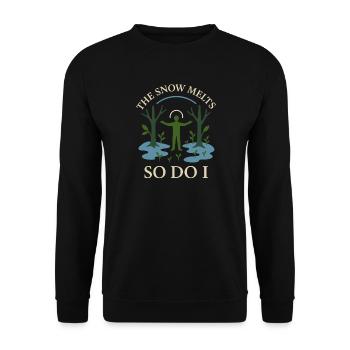 Forest Walk Overthinker Mental Reset - Unisex Sweatshirt - black - Front - Alina (178cm) & Michal (187cm)
