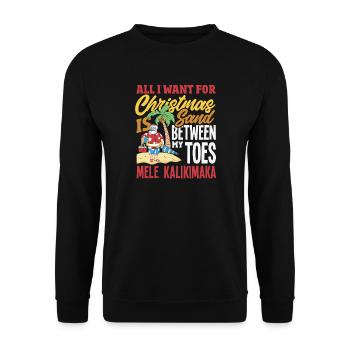 Mele Kalikimaka Hawaiian Christmas - Unisex Sweatshirt - black - Front - Alina (178cm) & Michal (187cm)