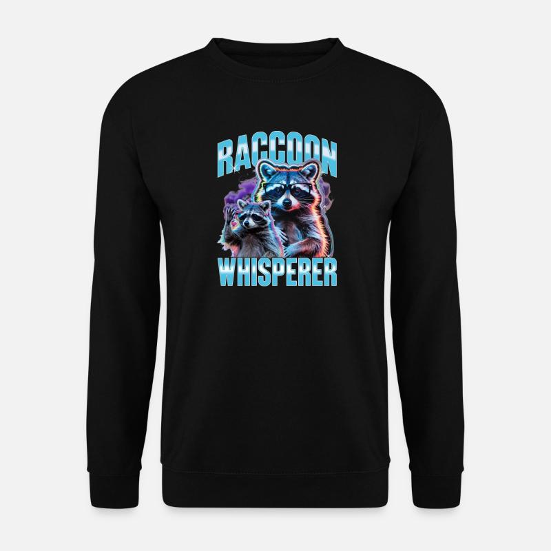 Funny Raccoon - Unisex Sweatshirt - black