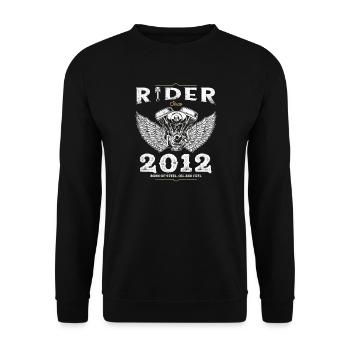 Rider depuis 2012 - inspiré par papa, grand-père, huile, - Sweat-shirt Unisexe - noir - Devant - Alina (178cm) & Michal (187cm)