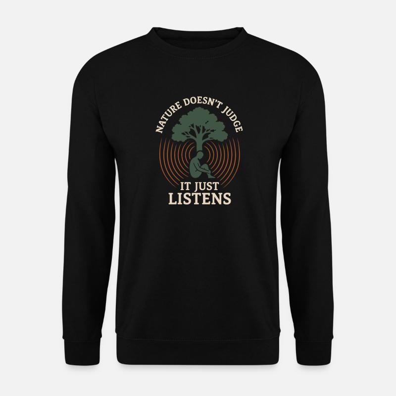 Forest Walk Overthinker Mental Reset - Unisex Sweatshirt - black