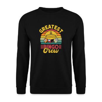 Bingo Game Greatest Crew Bingo - Unisex Sweatshirt - black - Front - Alina (178cm) & Michal (187cm)