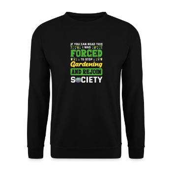 Garten- Und Pflanzenliebhaber Geschenke - Unisex Pullover - Schwarz - Vorne - Alina (178cm) & Michal (187cm)