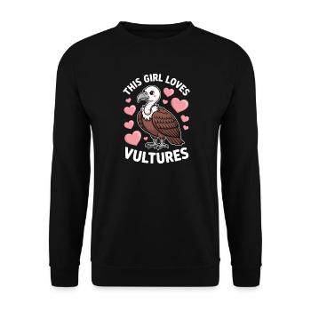 Vulture Saying Bird Funny Vulture Gift - Unisex Sweatshirt - black - Front - Alina (178cm) & Michal (187cm)