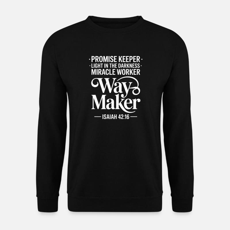 Weggeber, Versprechenshalter Isa 42:16 - Unisex Pullover - Schwarz