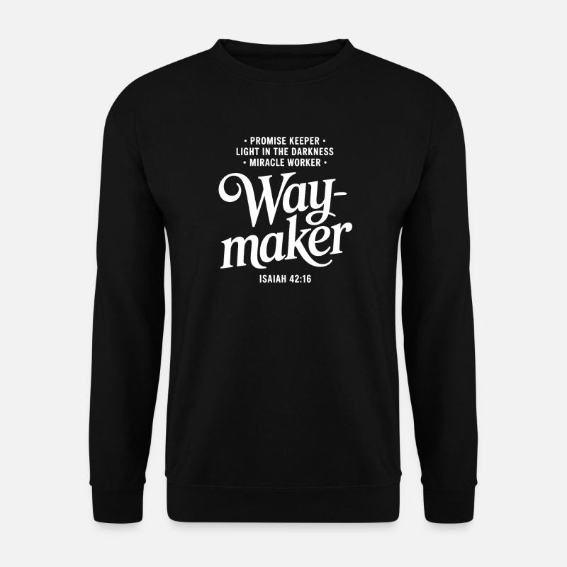 Waymaker Faith Quote Design - Unisex Sweatshirt - black