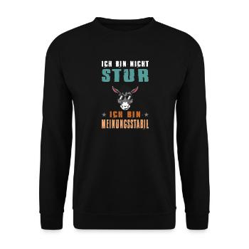 Funny Sayings Fun Outfits Irony Sarcasm - Unisex Sweatshirt - black - Front - Alina (178cm) & Michal (187cm)