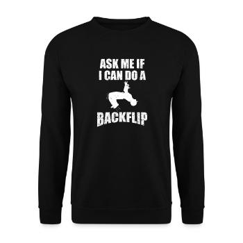 Backflip Dare Tee - Unisex Sweatshirt - black - Front - Alina (178cm) & Michal (187cm)