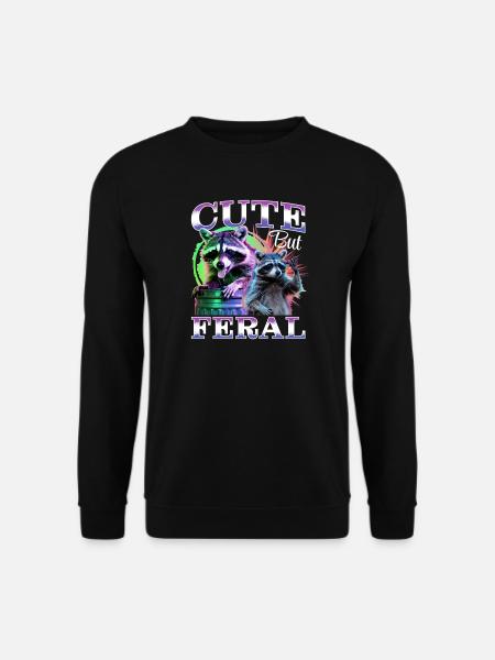 Funny Raccoon - Unisex Sweatshirt - black