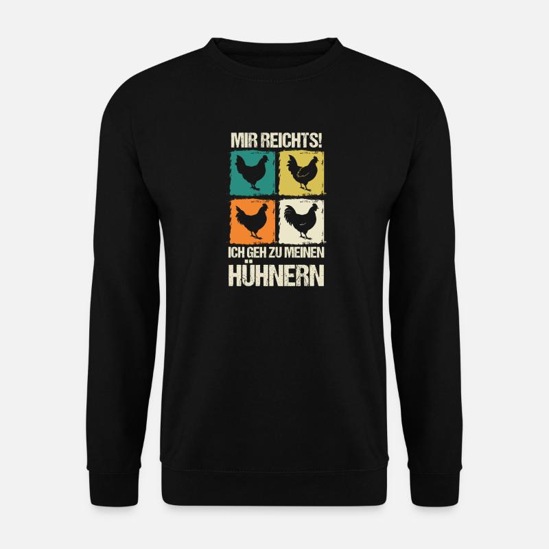 chickens chicken farmer farmer chicken - Unisex Sweatshirt - black