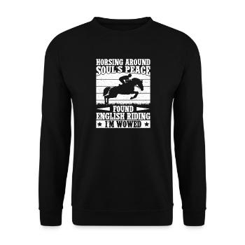 Horseback Riding Horsing Around Horse Rider - Unisex Sweatshirt - black - Front - Alina (178cm) & Michal (187cm)